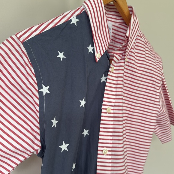 Brooks Brothers collared button down shirt American flag 4th of July - Picture 2 of 4